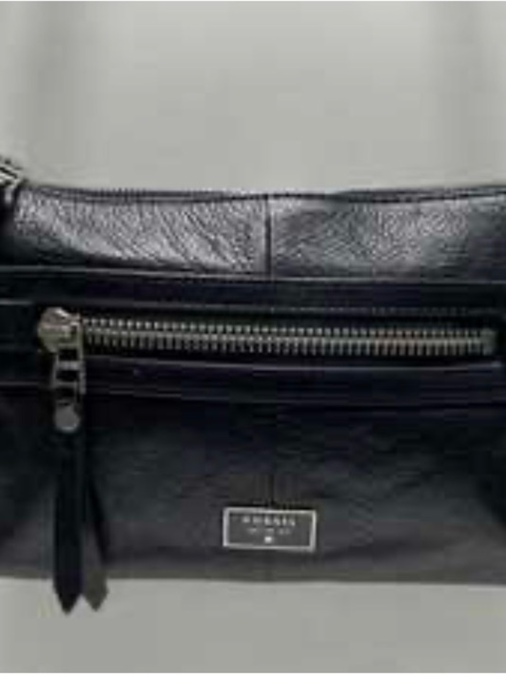 Fossil 1954 Black Leather Women's Crossbody Bag with Front Zip Pocket